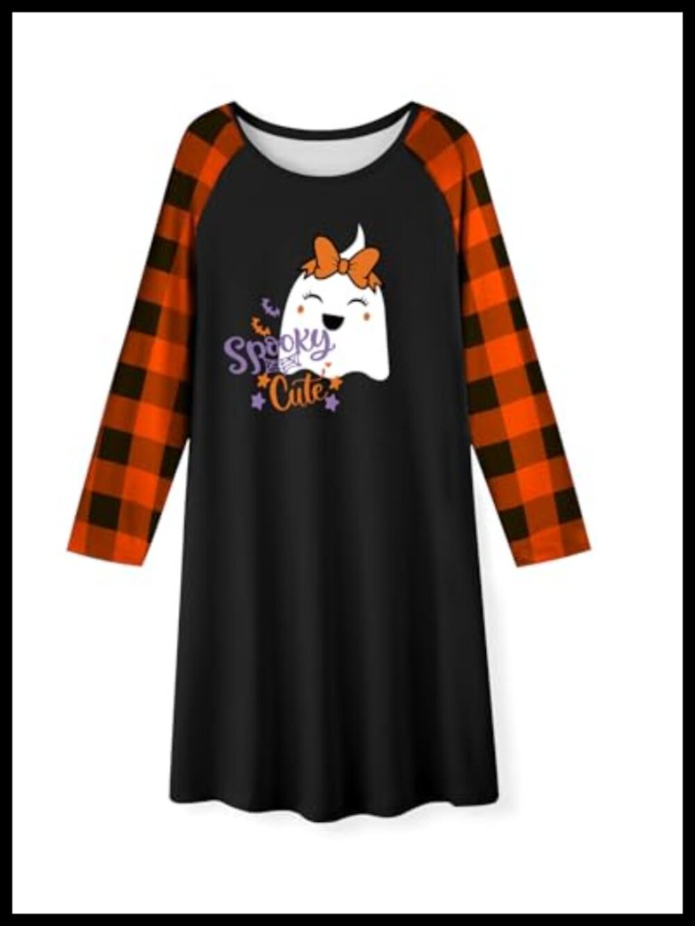 Girls Long Sleeve Nightgown Halloween Pajama Dress Loose Fit